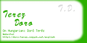 terez doro business card